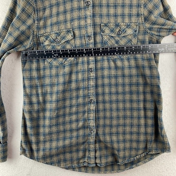 Oneill Button-Up Shirt Mens M Medium Multicolor Flannel Plaid Long Sleeve Pocket - Picture 6 of 16